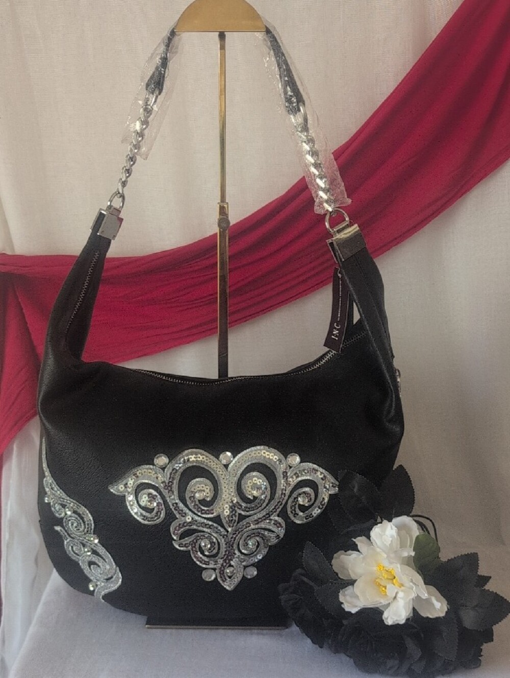 INC PATTII chain hobo bag. - Picture 1 of 7